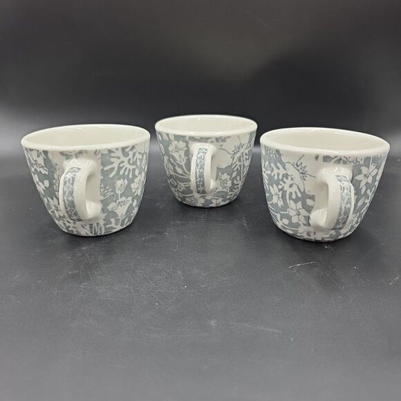 Vintage Wallace China Restaurant Ware Coffee Cups Festival Gray 11-P Set of 3 - Picture 5 of 9